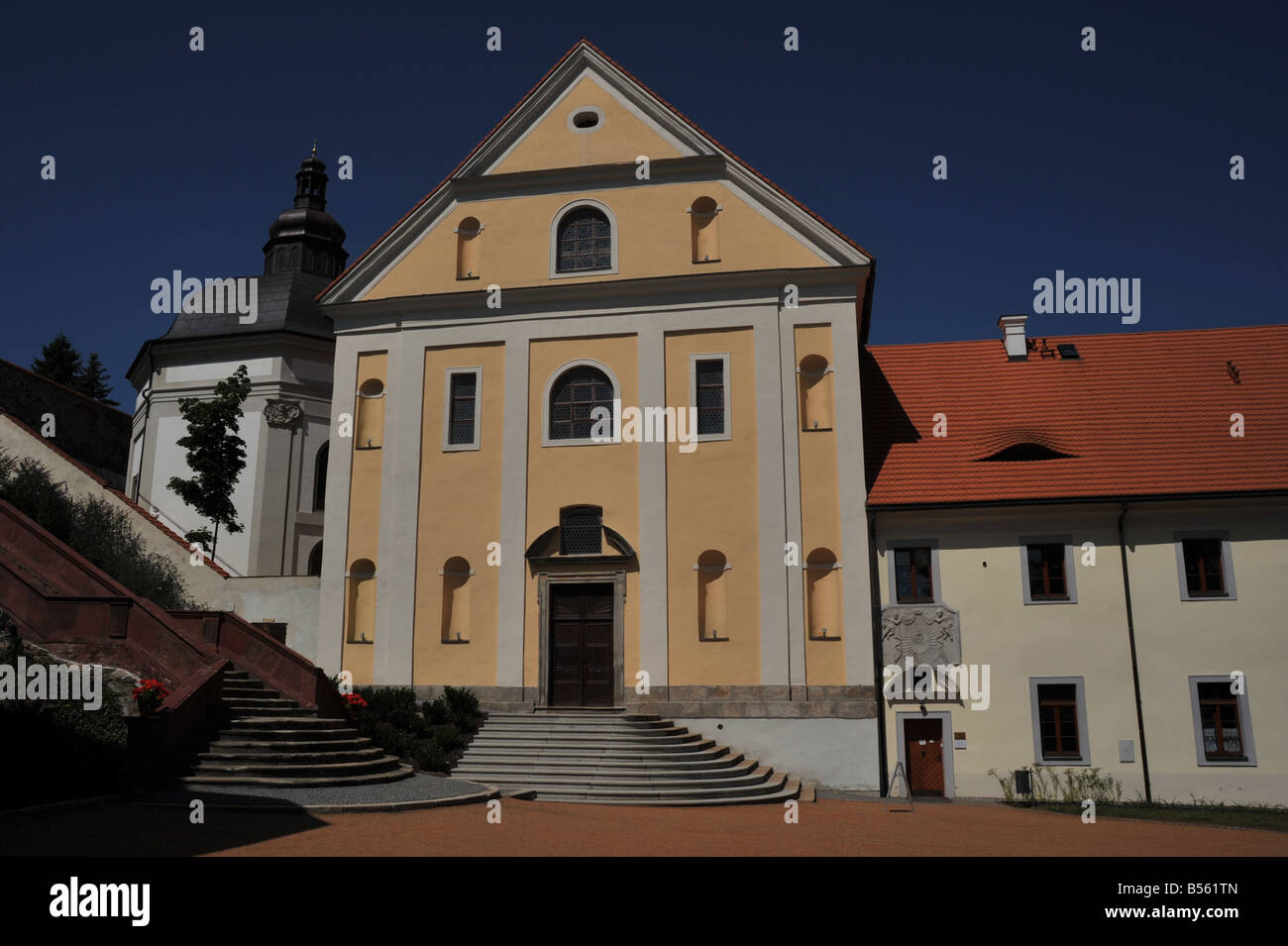 Church of the Piarist Monastery in Ostrov Czech Republic Stock Photo