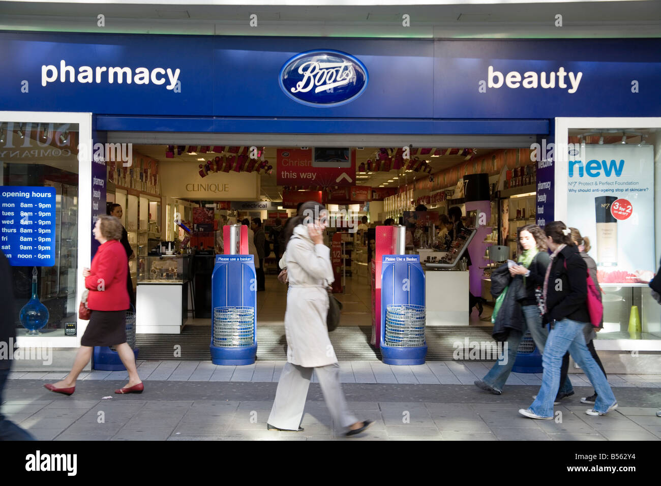 Boots Chemist shop front Oxford Street Stock Photo