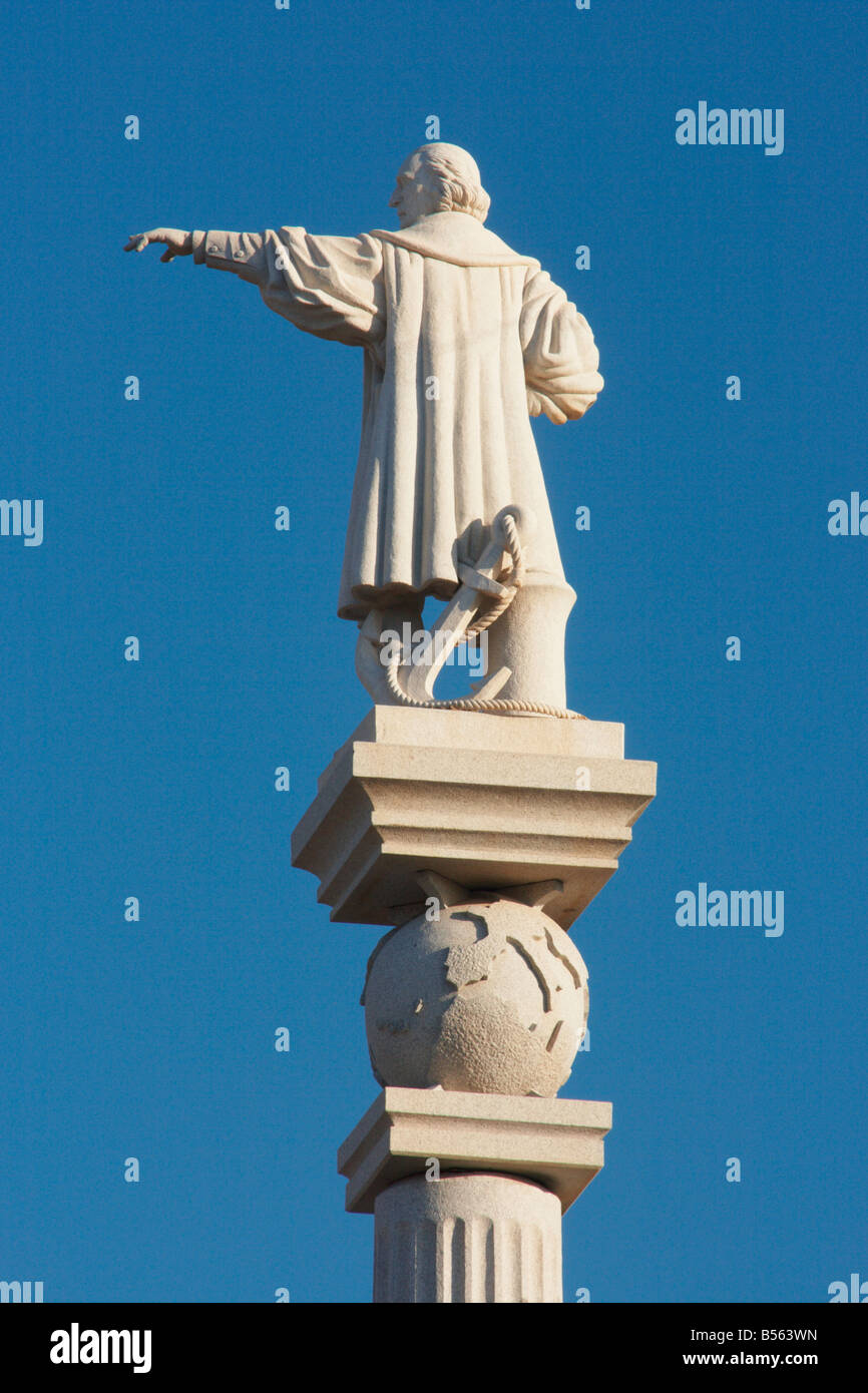 Statue of Christopher columbus on Gran Canaria in The Canary Islands