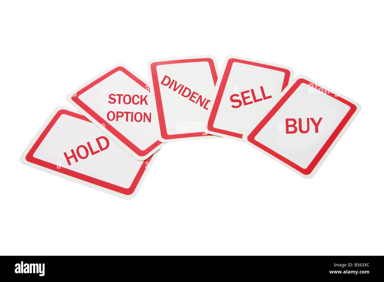 Stock and Share Cards Stock Photo
