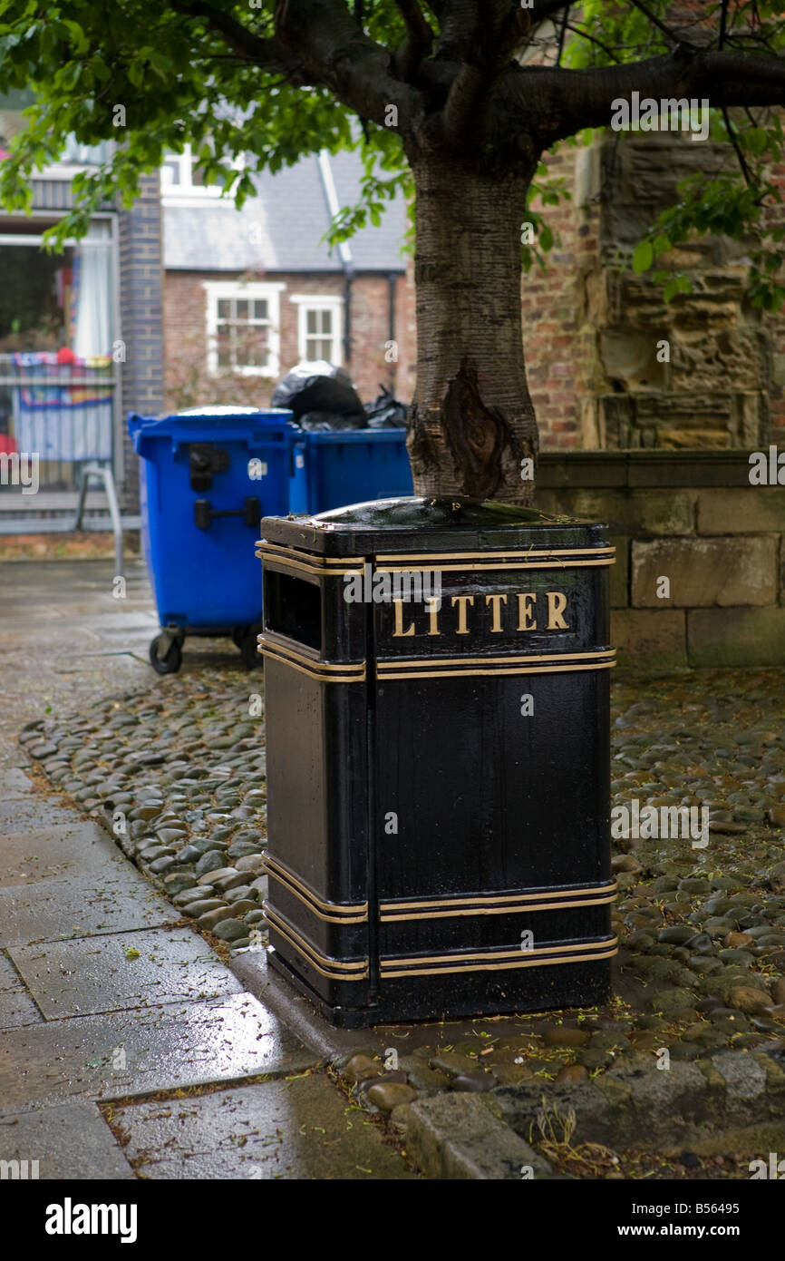 Litter Bins in Durham Town Stock Photo Alamy