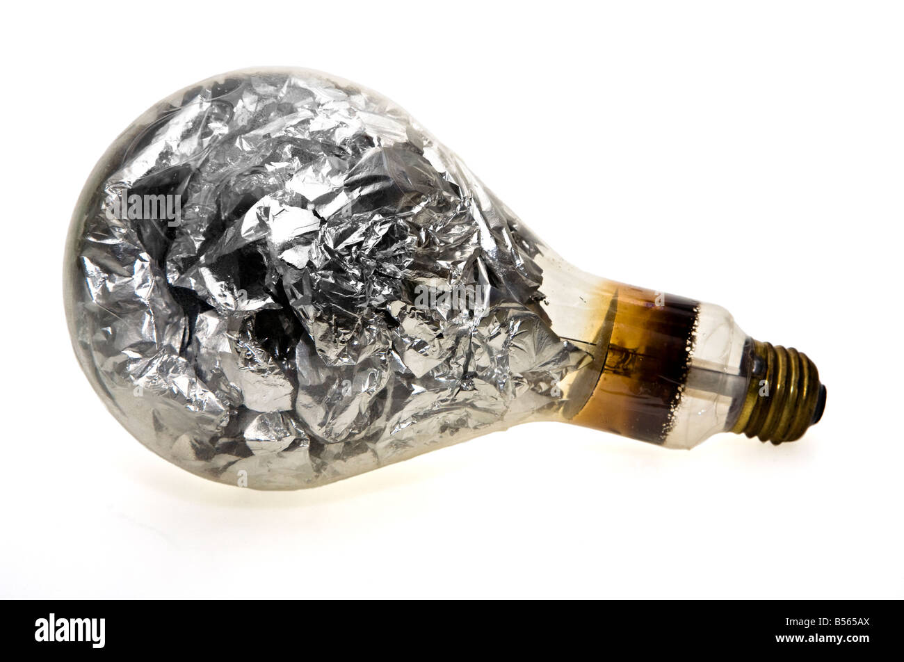 Flashbulb filled with metal foil from about 1930 Stock Photo Alamy