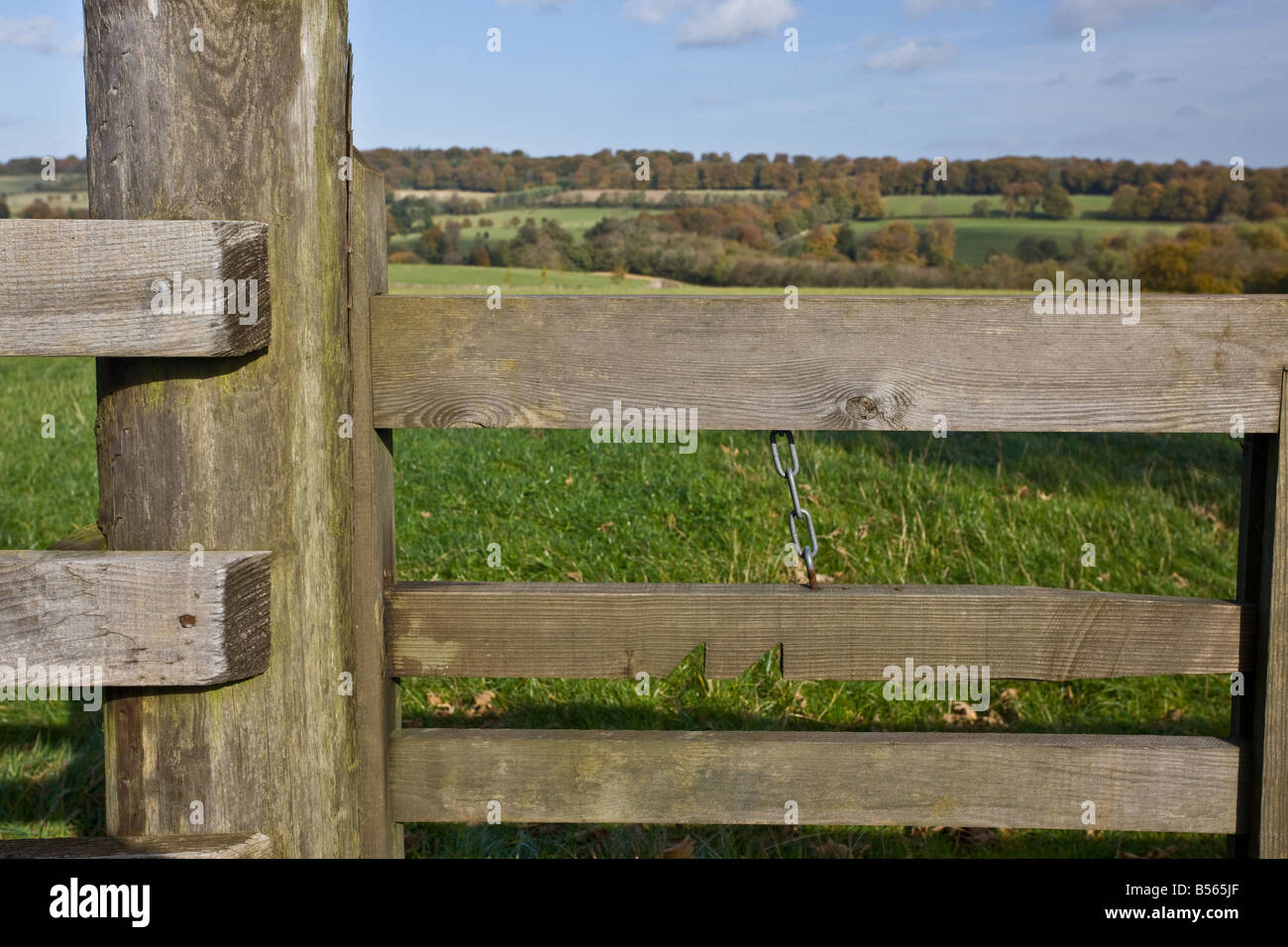 traditional farm gate swing latch Stock Photo