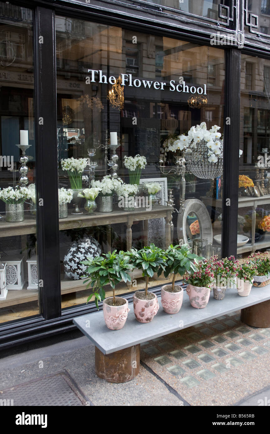 The Flower School Great Portland Street London Stock Photo Alamy