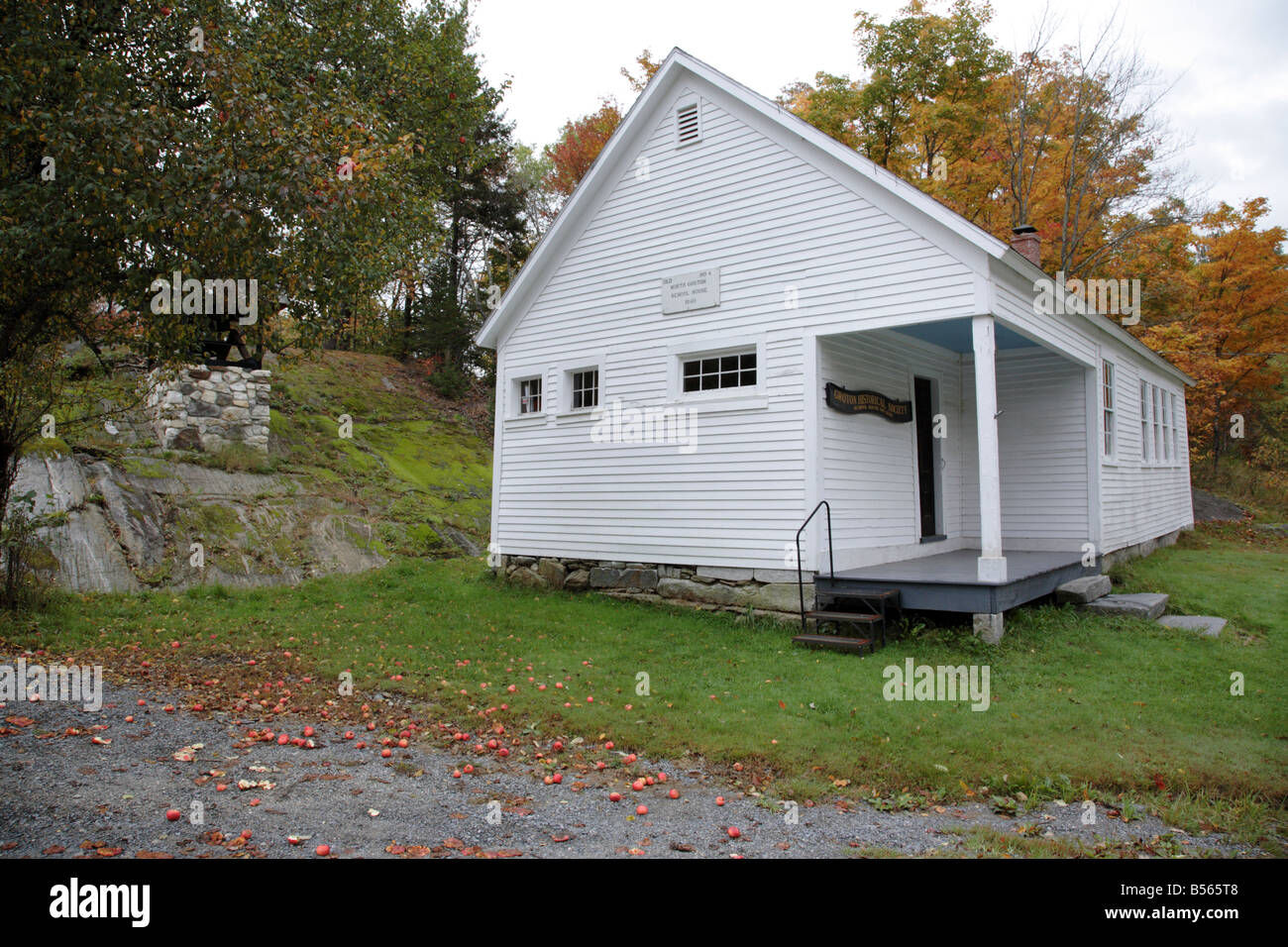 Groton School House in Groton New Hampshire USA which is part of scenic