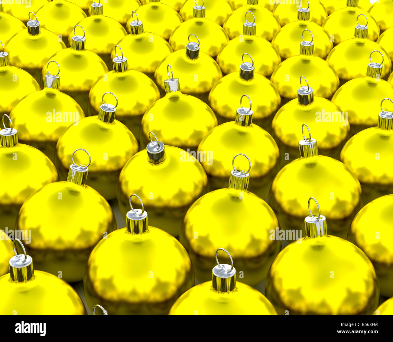 Background of gold Christmas baubles Stock Photo - Alamy