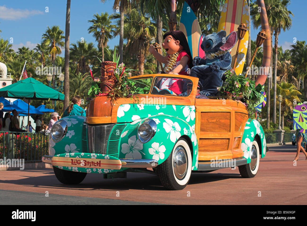 Lilo and Stitch, Disney Stars and Motor Cars Parade, Disney MGM Studios, Disney World, Orlando, Florida, USA Stock Photo