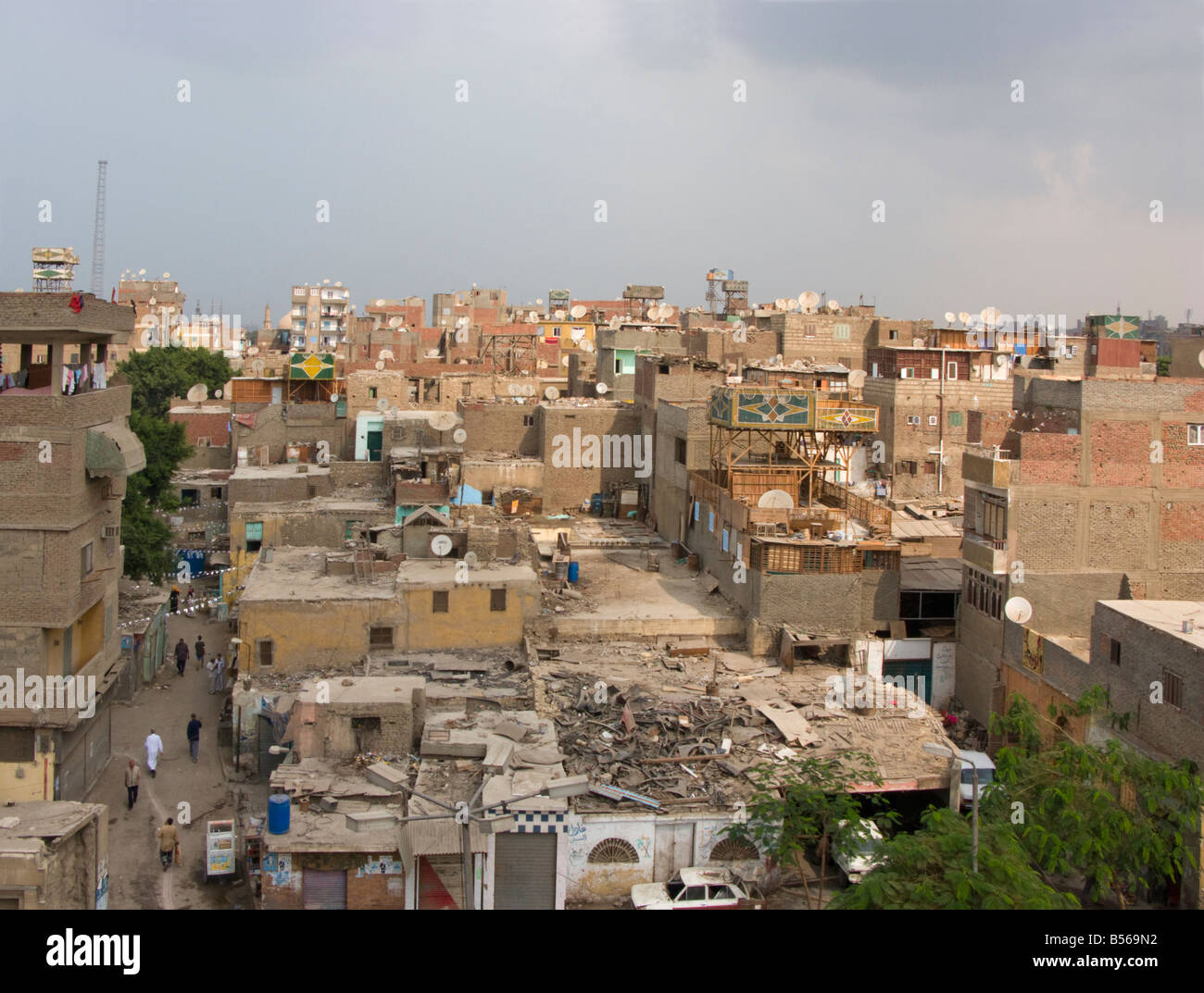 lower class housing in northern cemetery, Cairo, Egypt Stock Photo