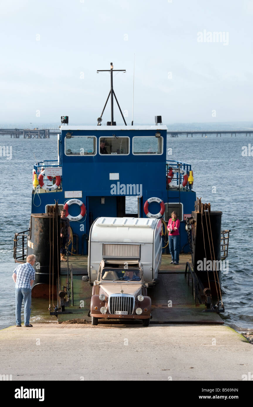 Cromarty ferry The smallest car ferry in the UK off loading and loading