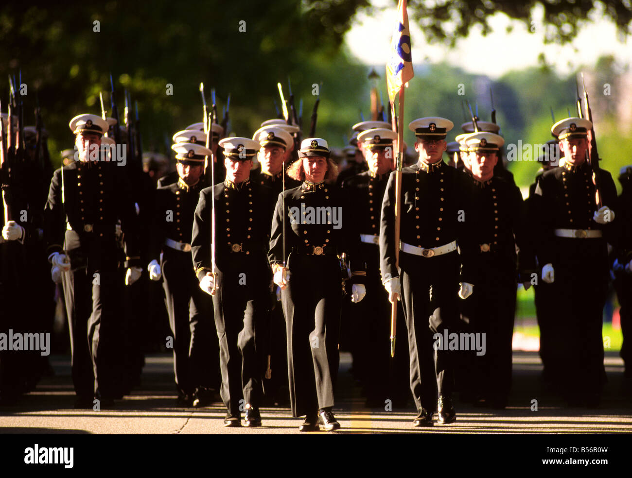 Annapolis Maryland Midshipmen at the United States Naval Academy march