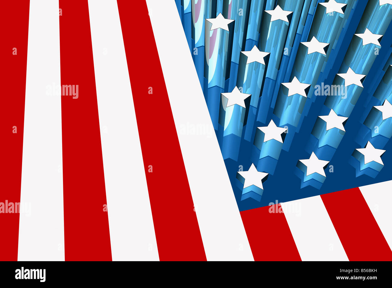 3D Flag of America Stock Photo - Alamy