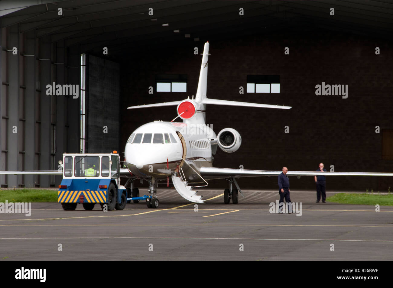 falcon jet operated bt stobart air at carlisle airport Stock Photo