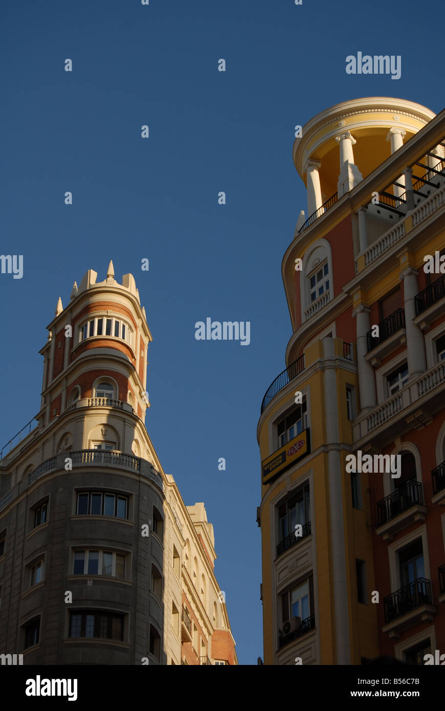 Buildings and the Architecture of Madrid, Spain, Europe Stock Photo