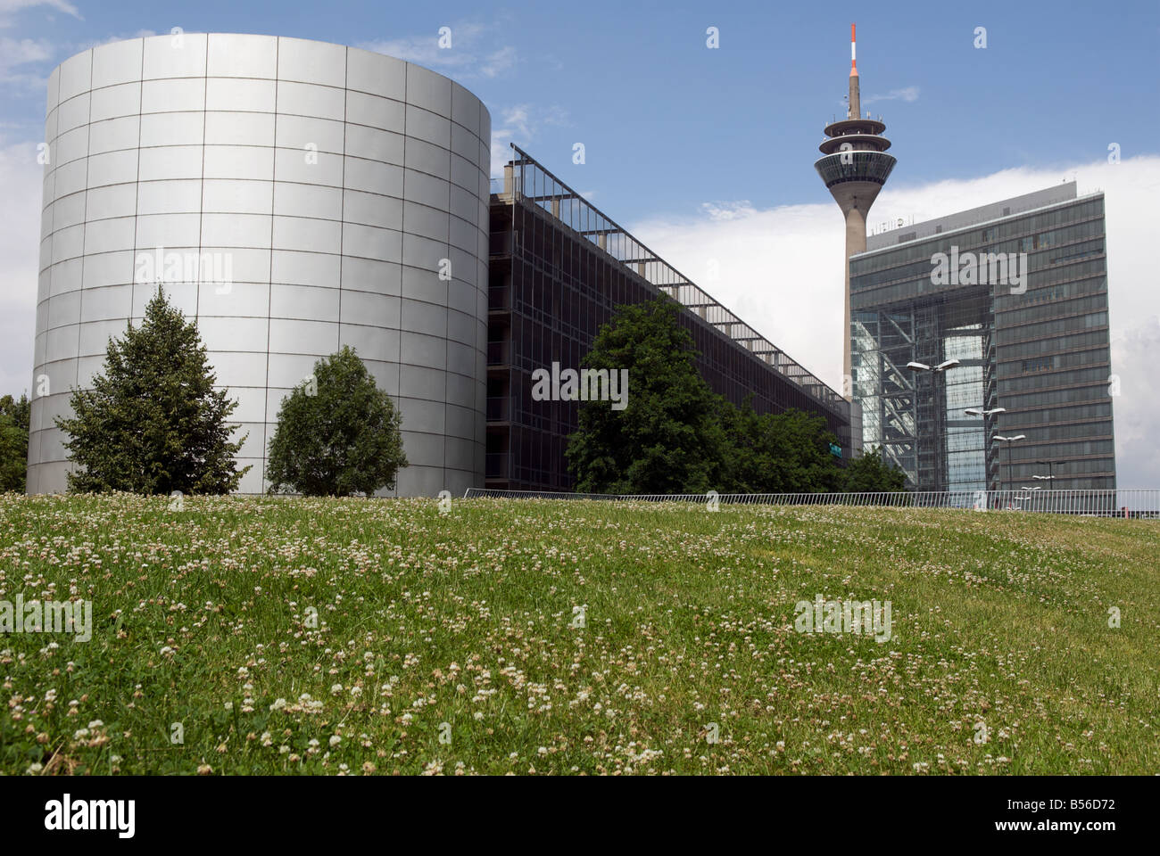 Stadttor Gate, an environmentally friendly local government building, Düsseldorf, North Rhine-Westphalia, Germany. Stock Photo