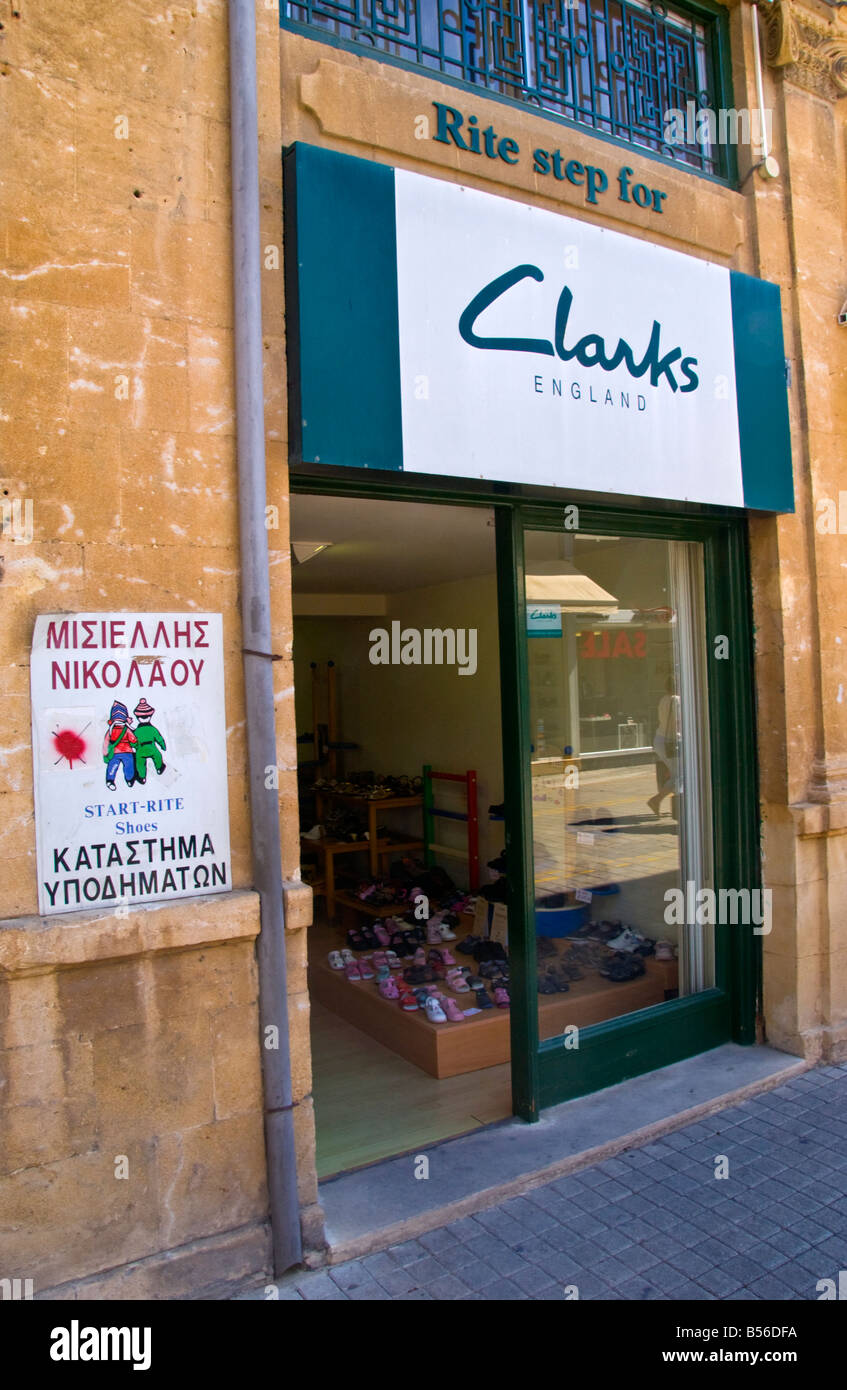 Clark's shoe shop on Ledra Street in the city of Southern Nicosia Cyprus EU  Stock Photo - Alamy