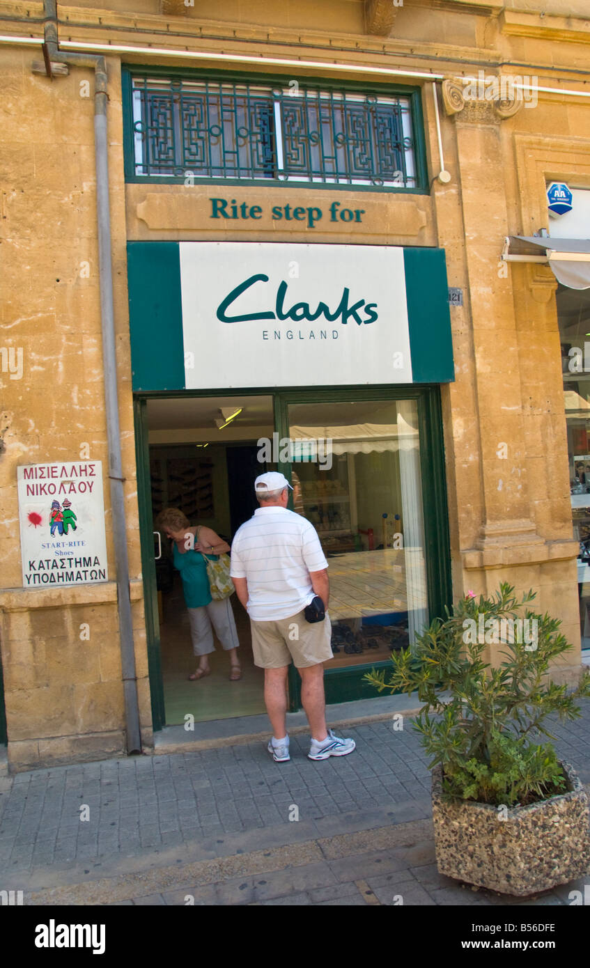 Clarks shoe shop on Ledra Street in the city of Southern Nicosia Cyprus EU  Stock Photo - Alamy