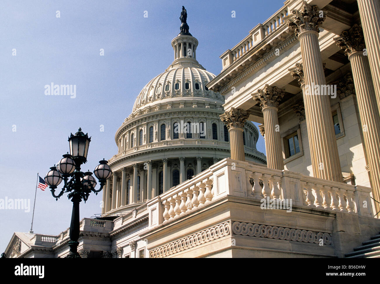 The Capitol Building, Washington DC. American landmark on Capitol Hill on the National Mall. Travel USA The United States of America. Stock Photo