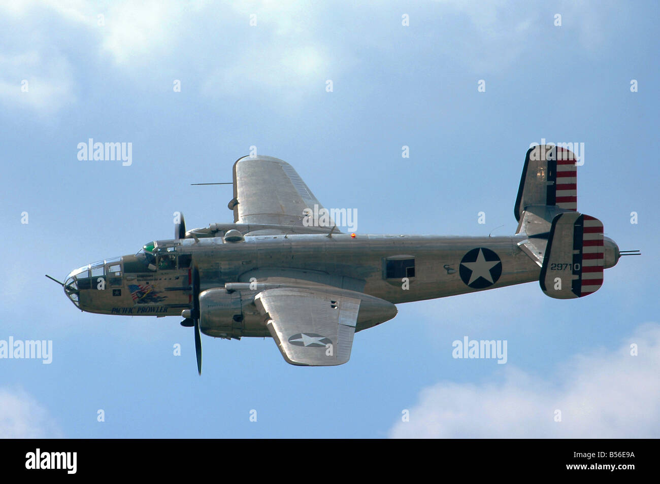 Pacific Prowler B 25 Mitchell WWII aircraft. Stock Photo