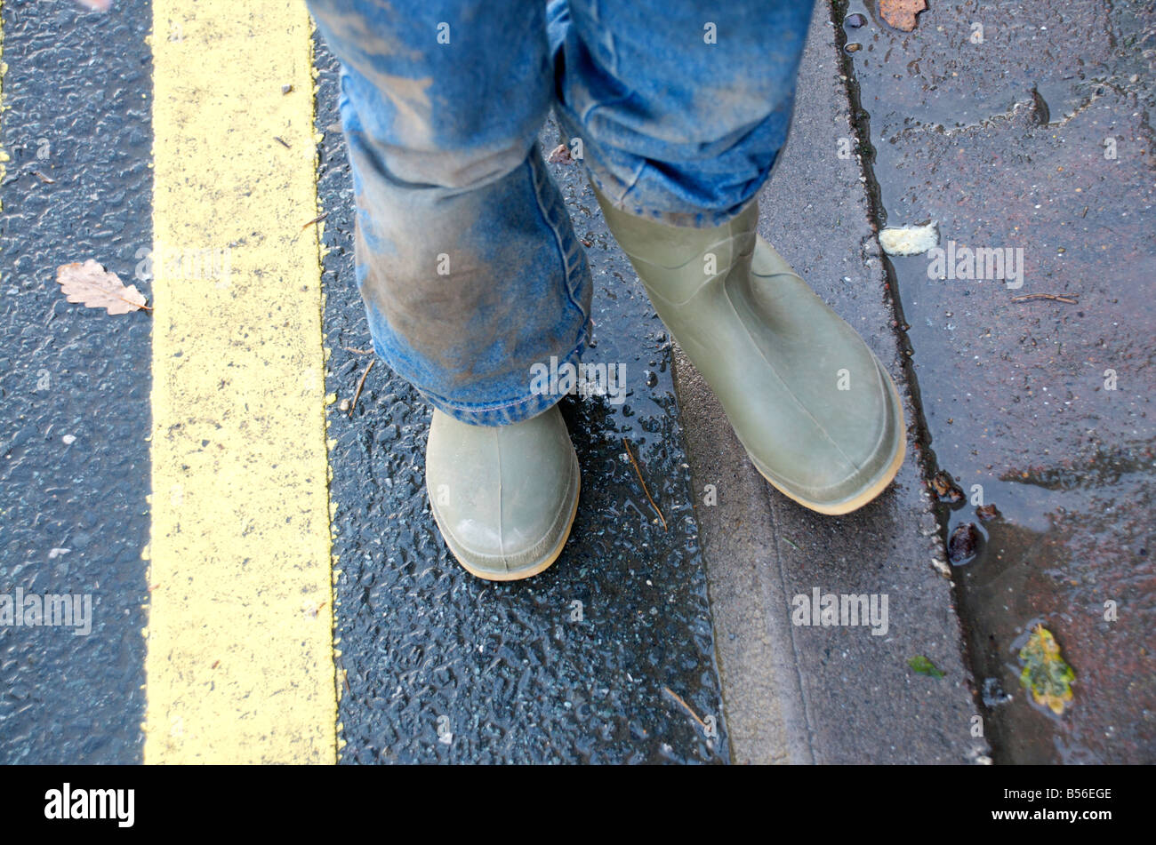 Wellies In Puddles Hi Res Stock Photography And Images Alamy