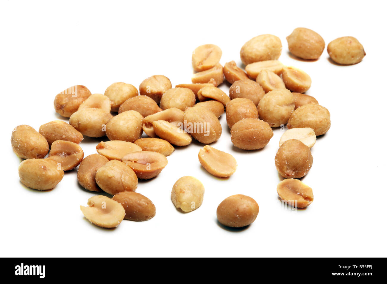 Salted peanut isolated on white Stock Photo - Alamy