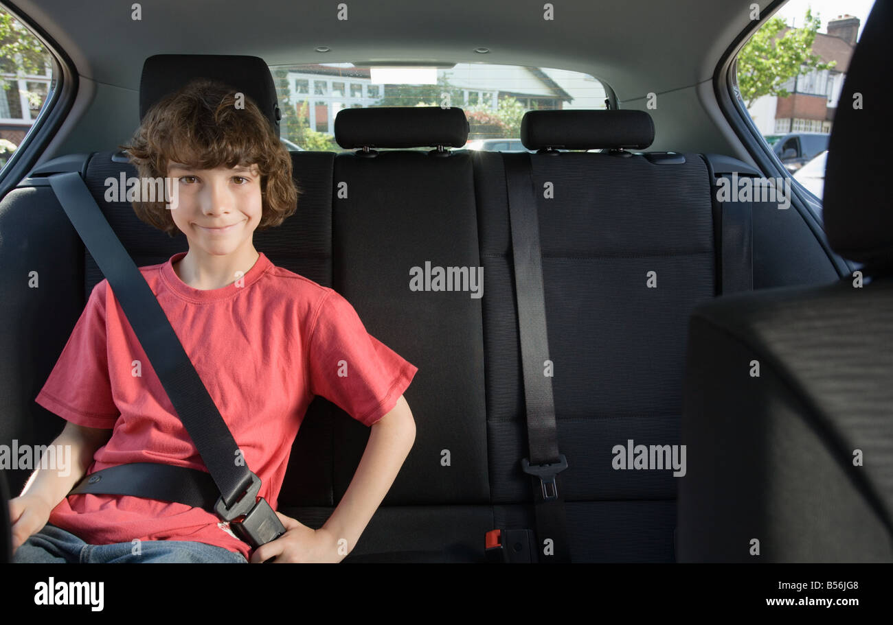 Portrait of a boy wearing a seatbelt Stock Photo 20429928 Alamy