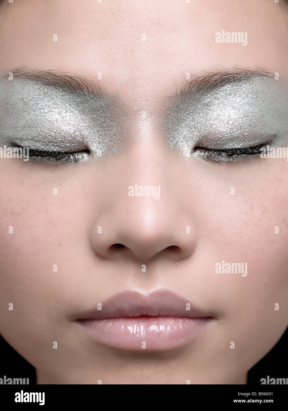 A young woman sleeping Stock Photo