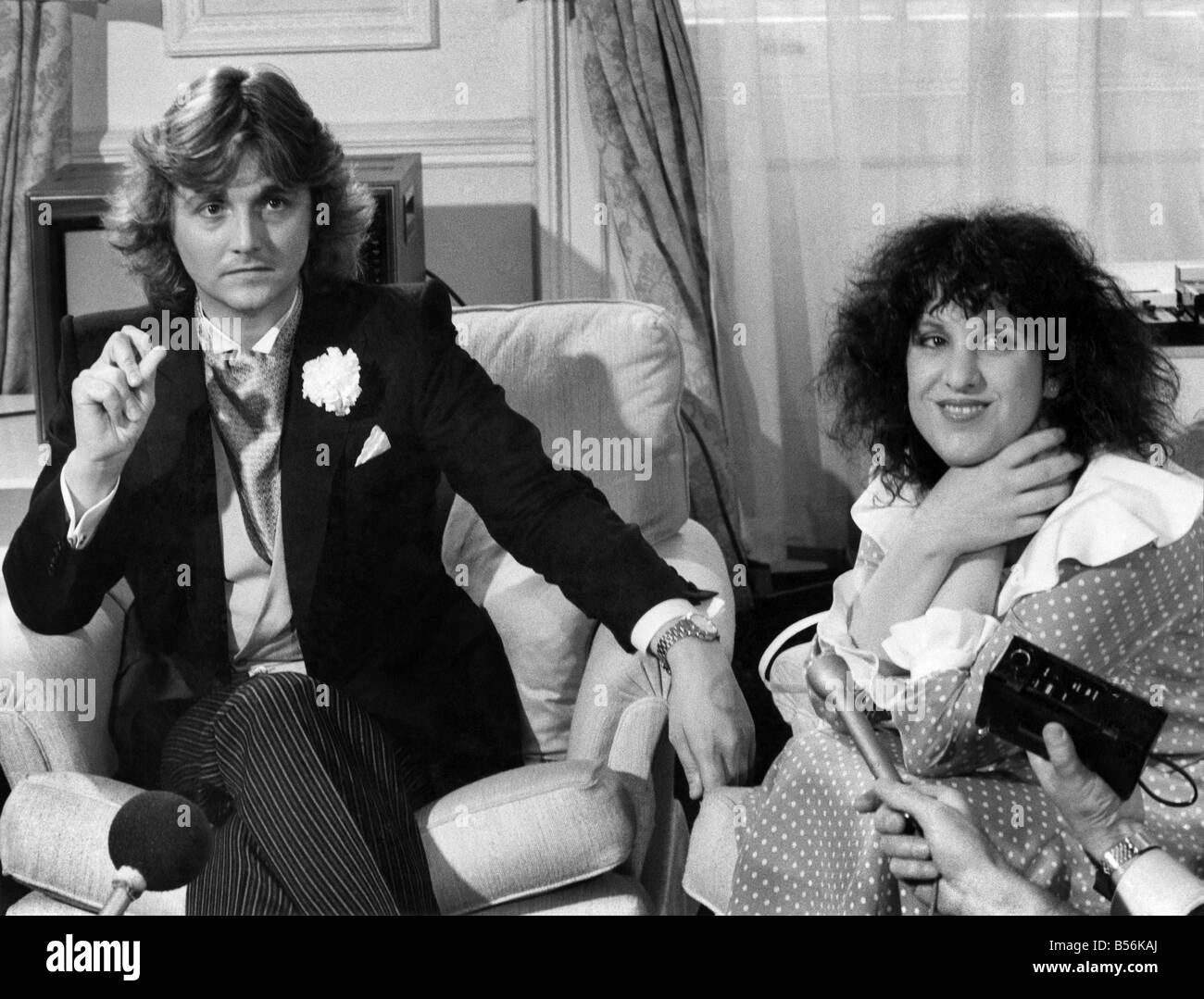 David and Elizabeth Emanuel designers of Lady Diana's wedding Dress. July 1981 P009245 Stock Photo