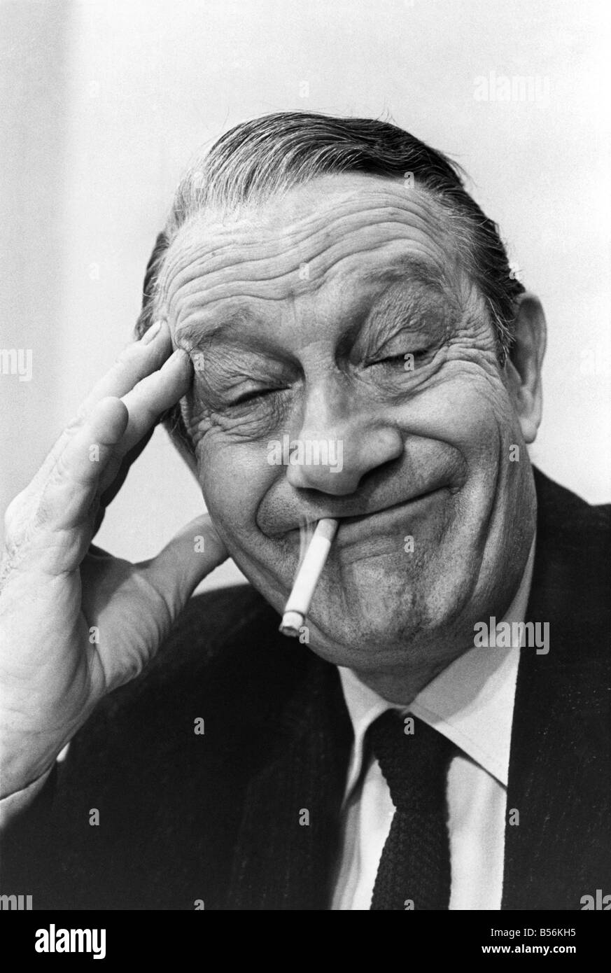 Comedian Jimmy Jewel having a cigarette on his break Circa 1960 P009062