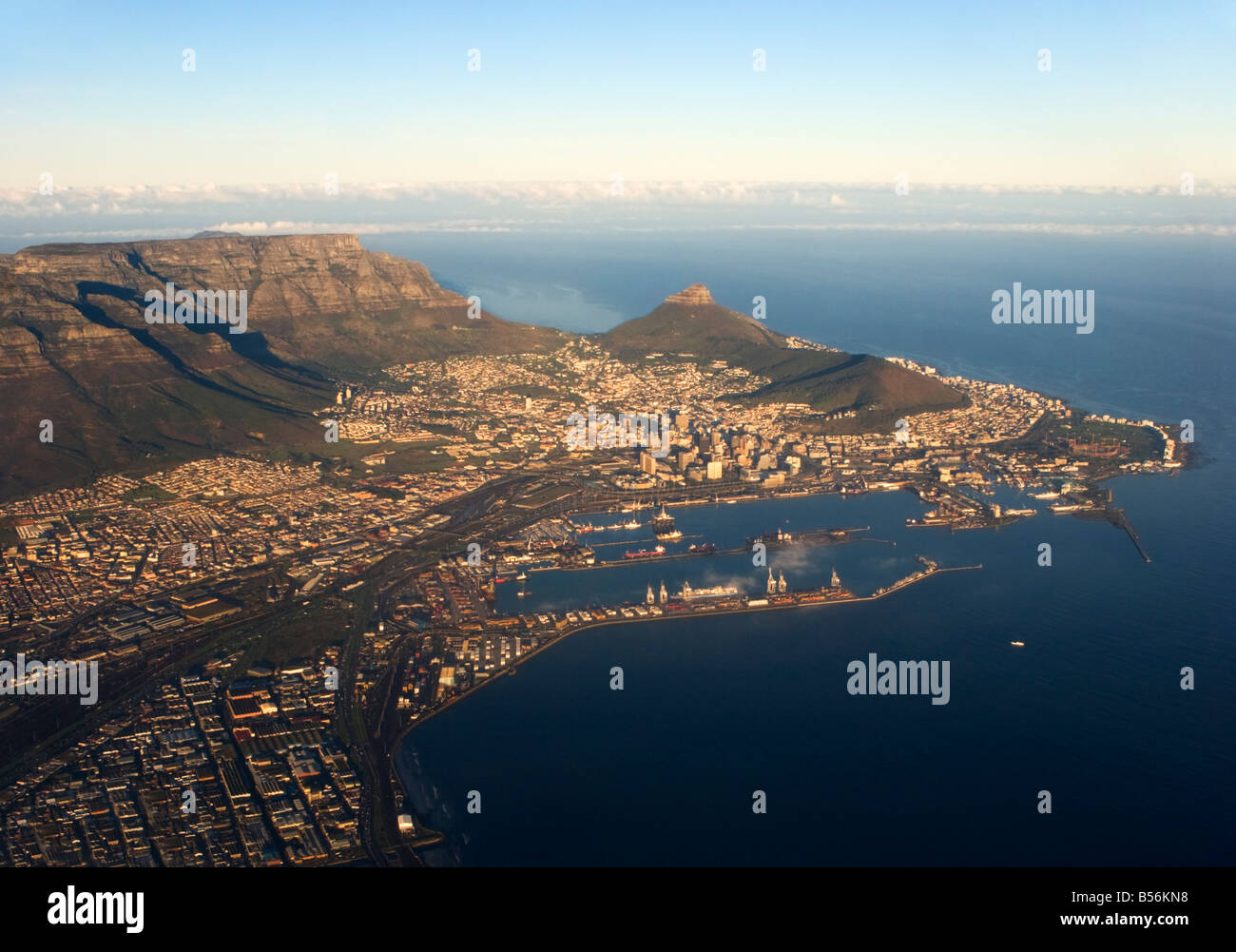 An Aerial View Over Cape Town, South Africa Stock Photo