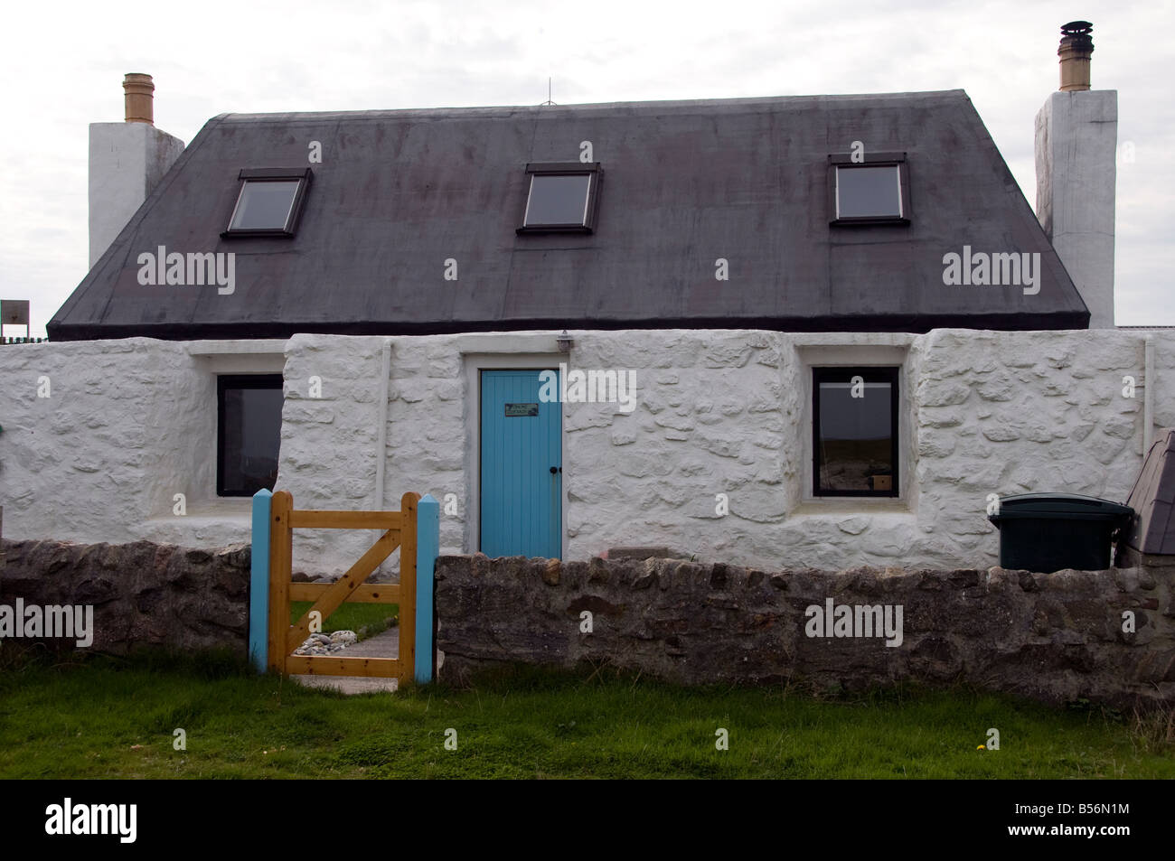 Scarinish Isle of Tiree Hebrides ScotlandHouses Stock Photo