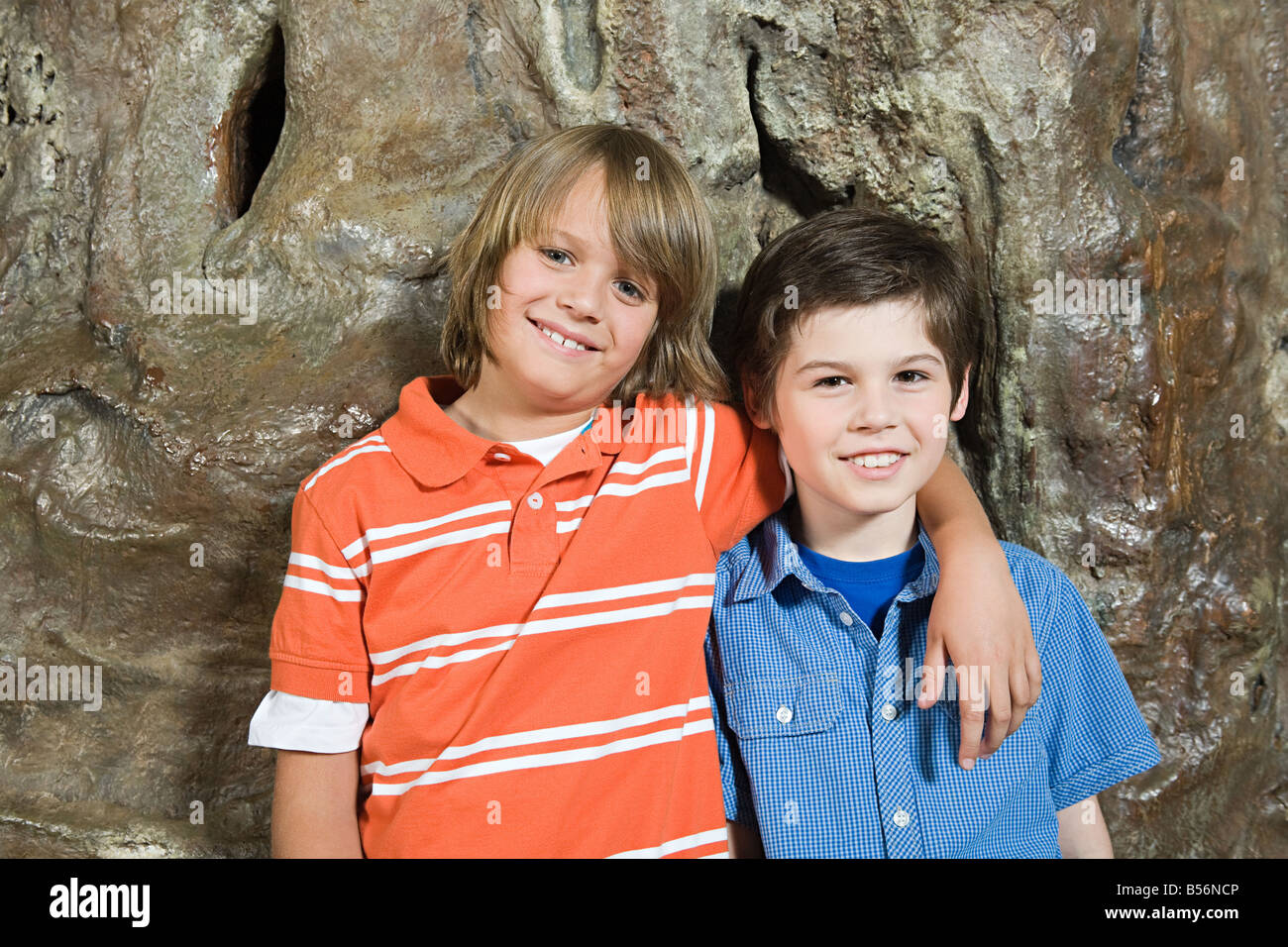Two boys smiling Stock Photo - Alamy