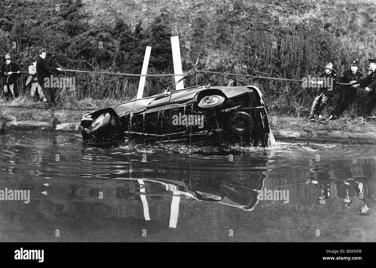 Crashed car Black and White Stock Photos & Images - Alamy