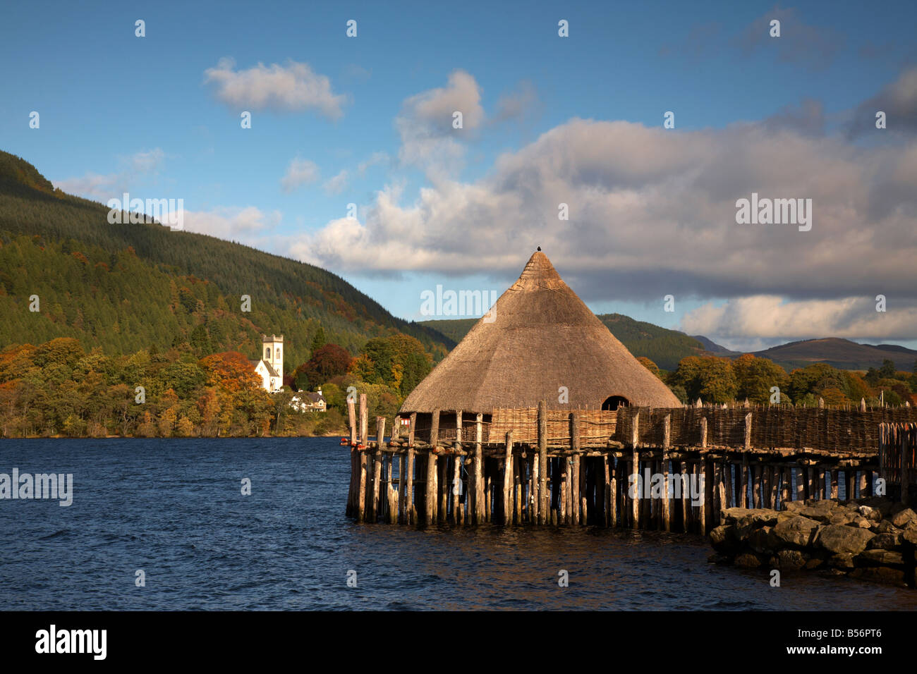 Scottish Crannog Centre, Loch Tay, Scotland Stock Photo