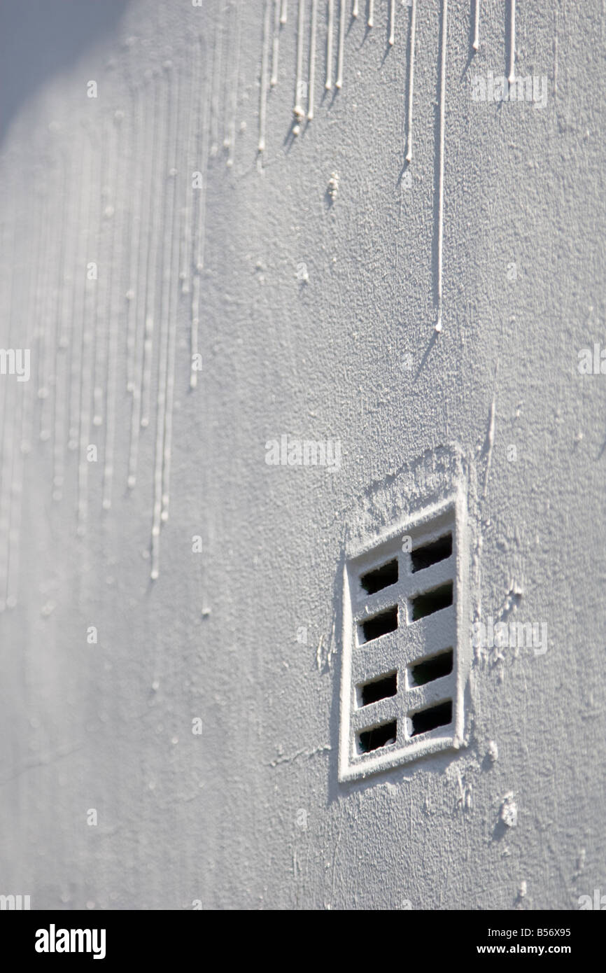 Ventilation grill in white wall Stock Photo