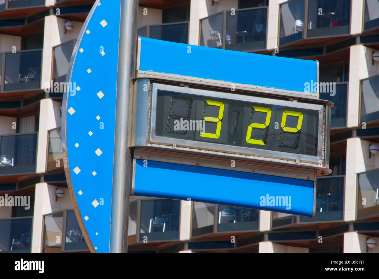 Outdoor digital thermometer Stock Photo - Alamy
