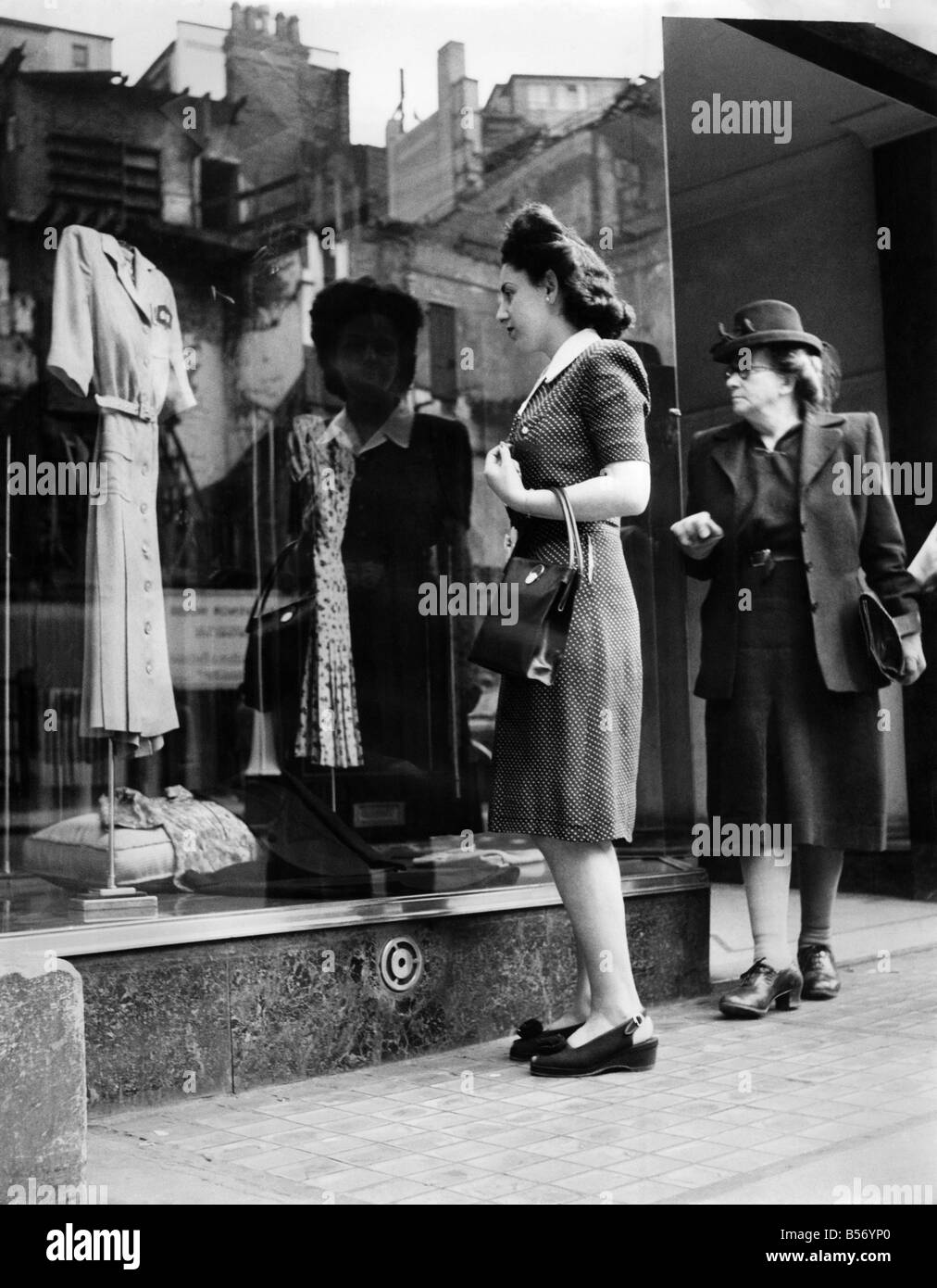 1940s clearance clothes shop