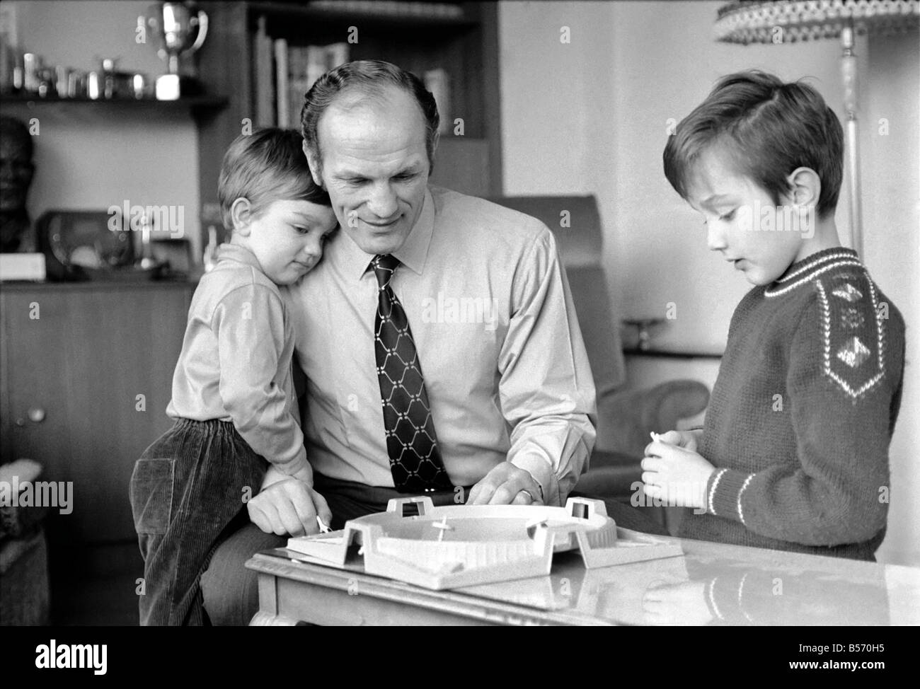 British boxer Henry Cooper pictured with sons Henry Marco aged 10