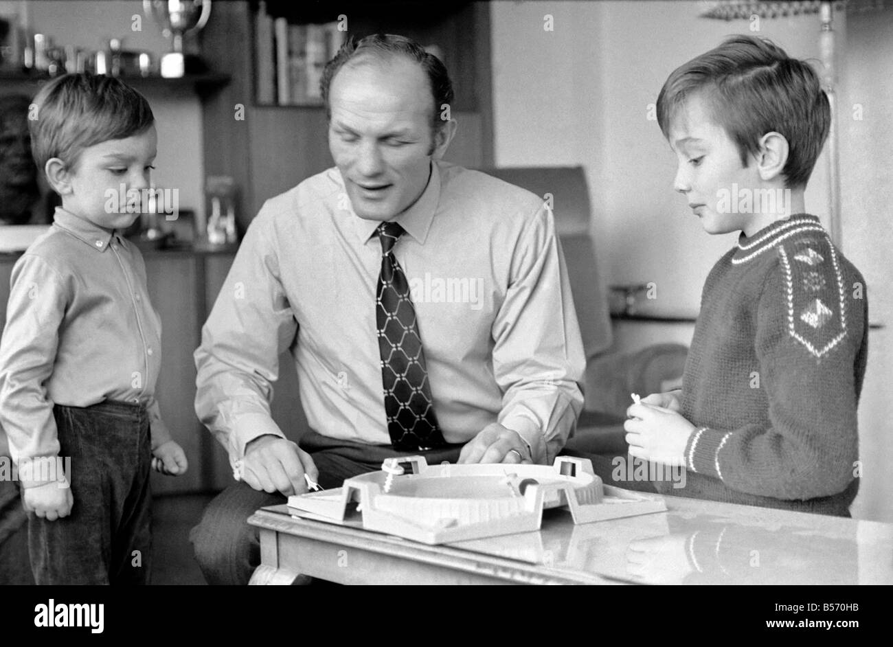 British boxer Henry Cooper pictured with sons Henry Marco aged 10