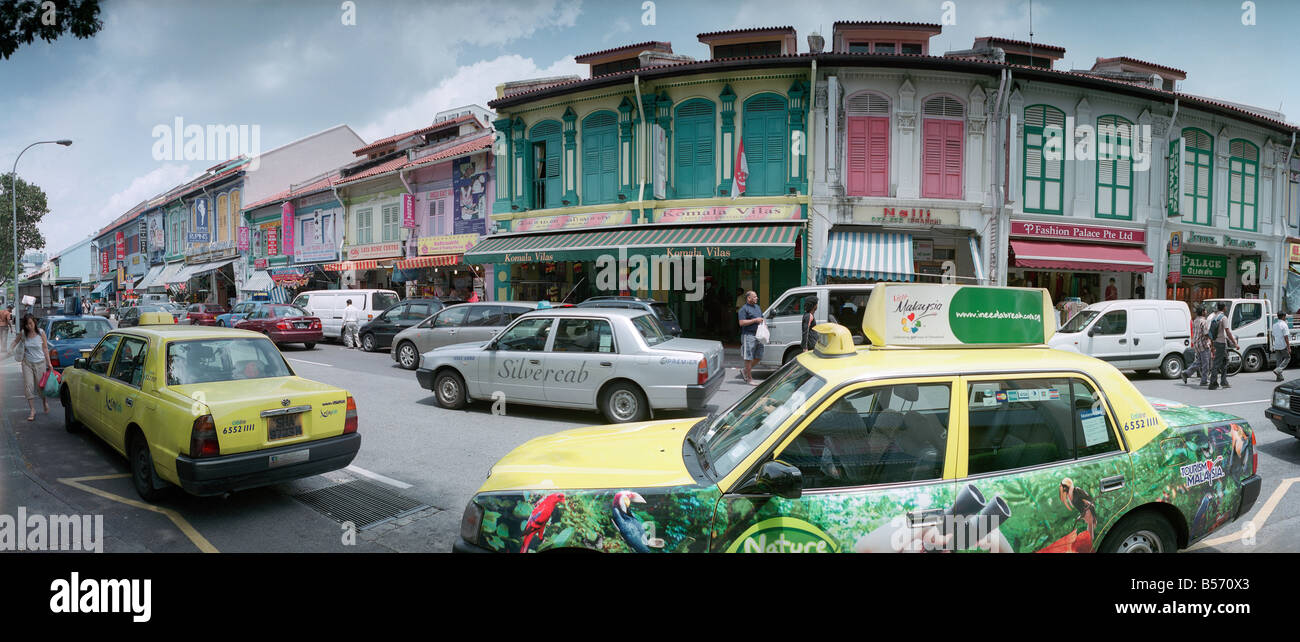 Taxi Services Little India Singapore Stock Photo