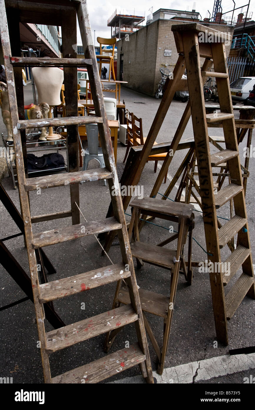 ladders wooden Stock Photo