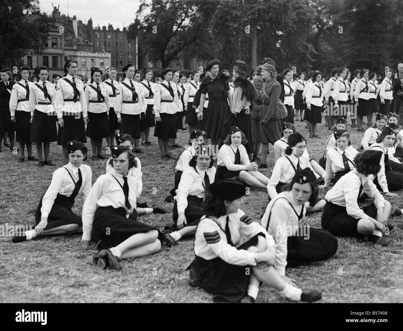 World War II Women. Lady Sinclair, wife of the Air Minister, inspected ...