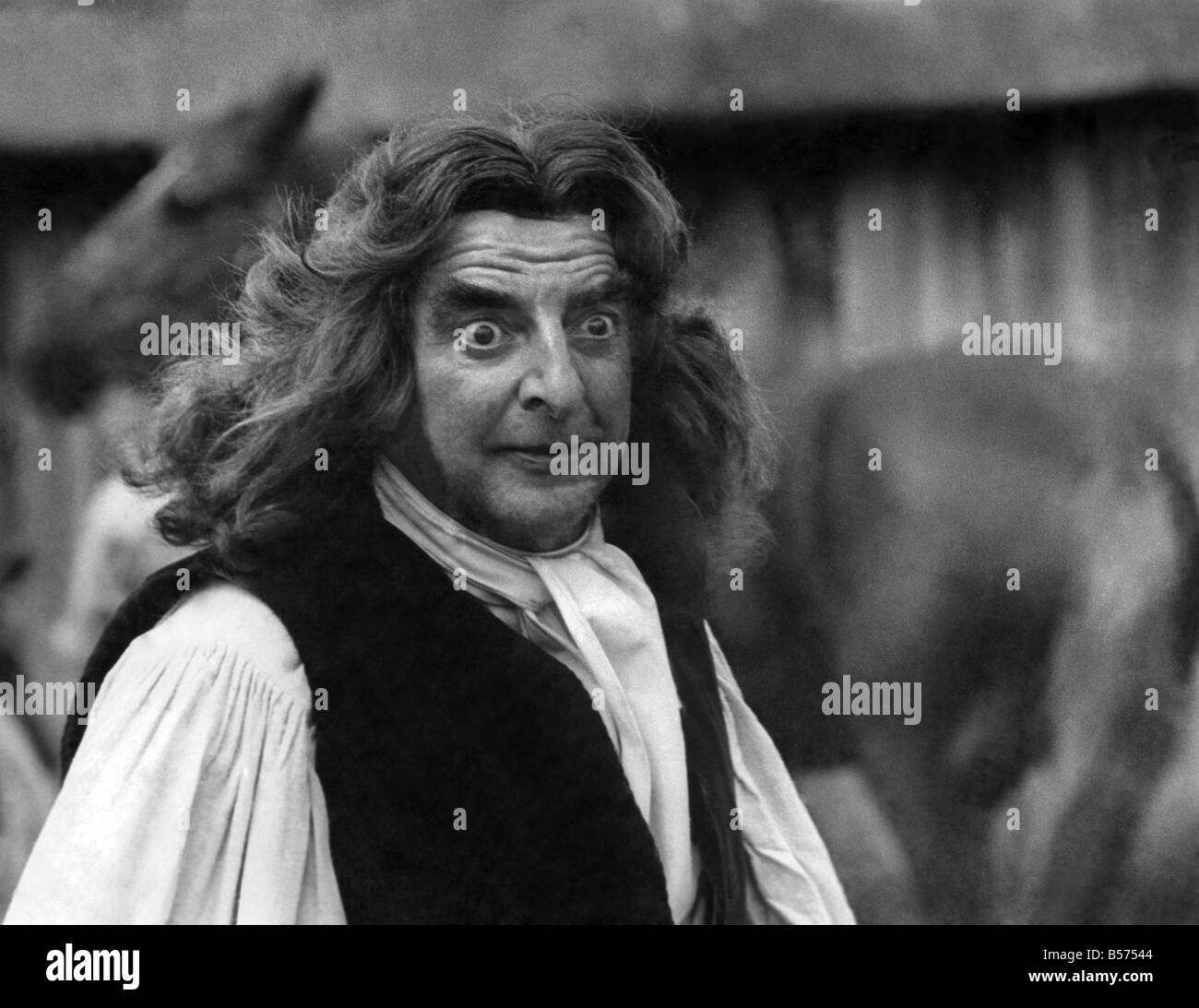 Welsh actor Hugh Griffith during the filming of Tom Jones July 1962 P009578 Stock Photo