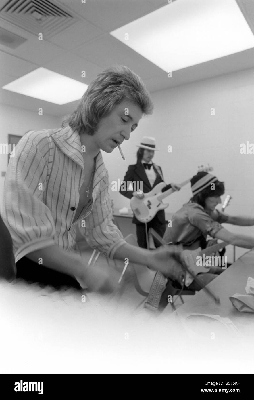 Rod Stewart and Faces. Concert in USA. Music/Pop/1970s. April 1975 75-01038-005 Stock Photo