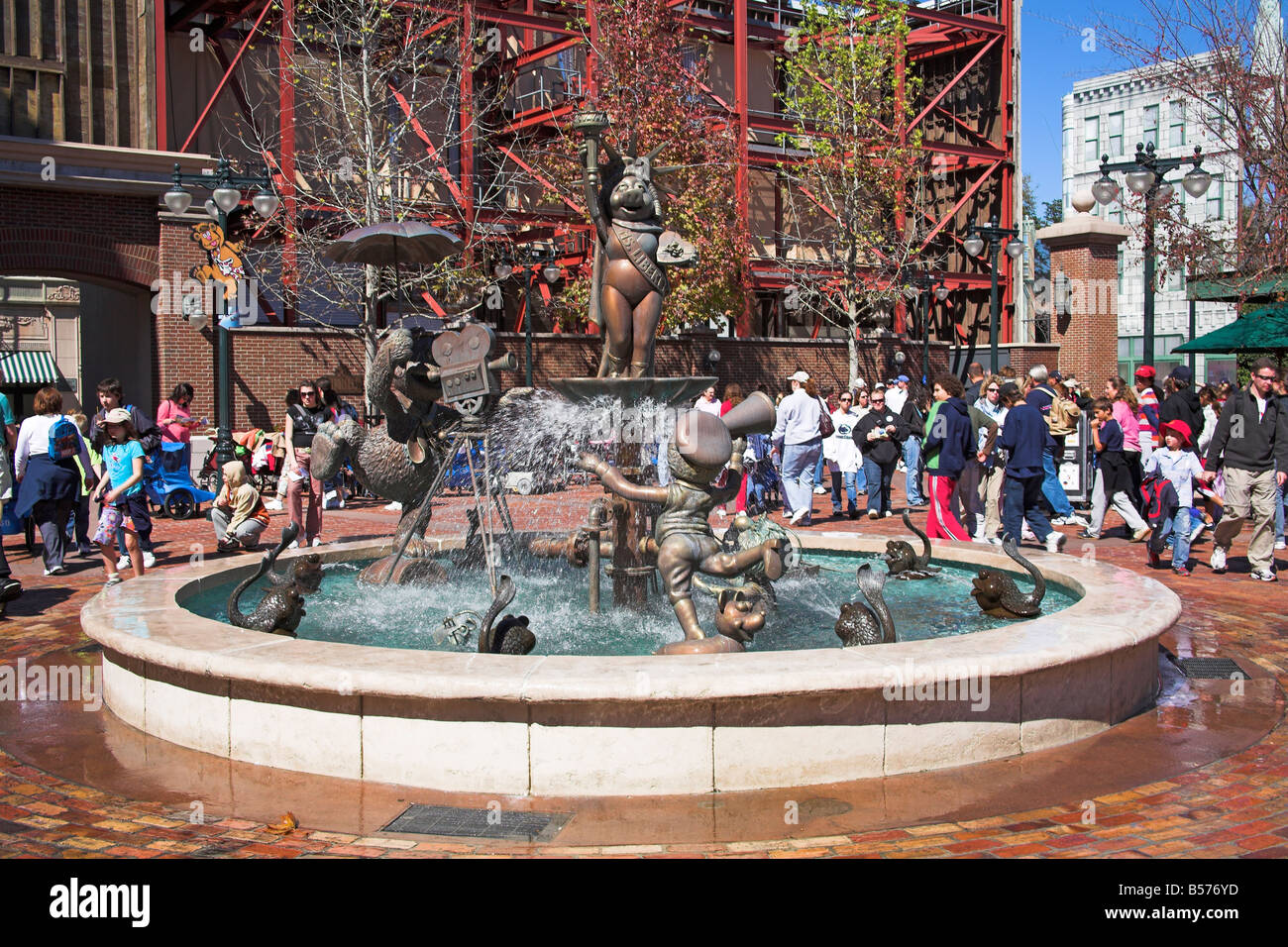 Muppet fountain, Streets of America, Disney MGM Studios, Disney World, Orlando, Florida, USA Stock Photo