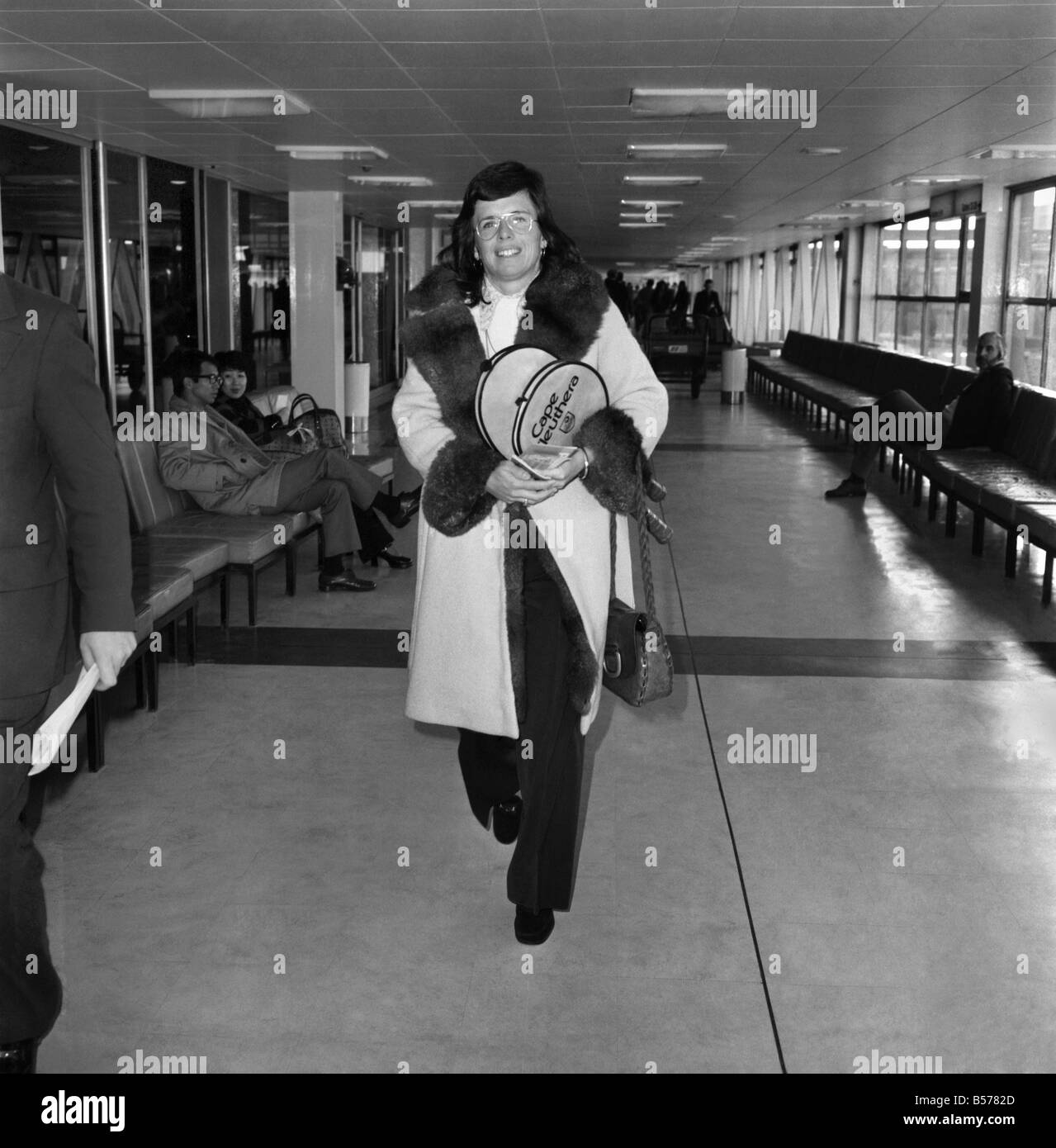 Tennis Star/Player. Billie Jean King. February 1975 75-01137 Stock Photo
