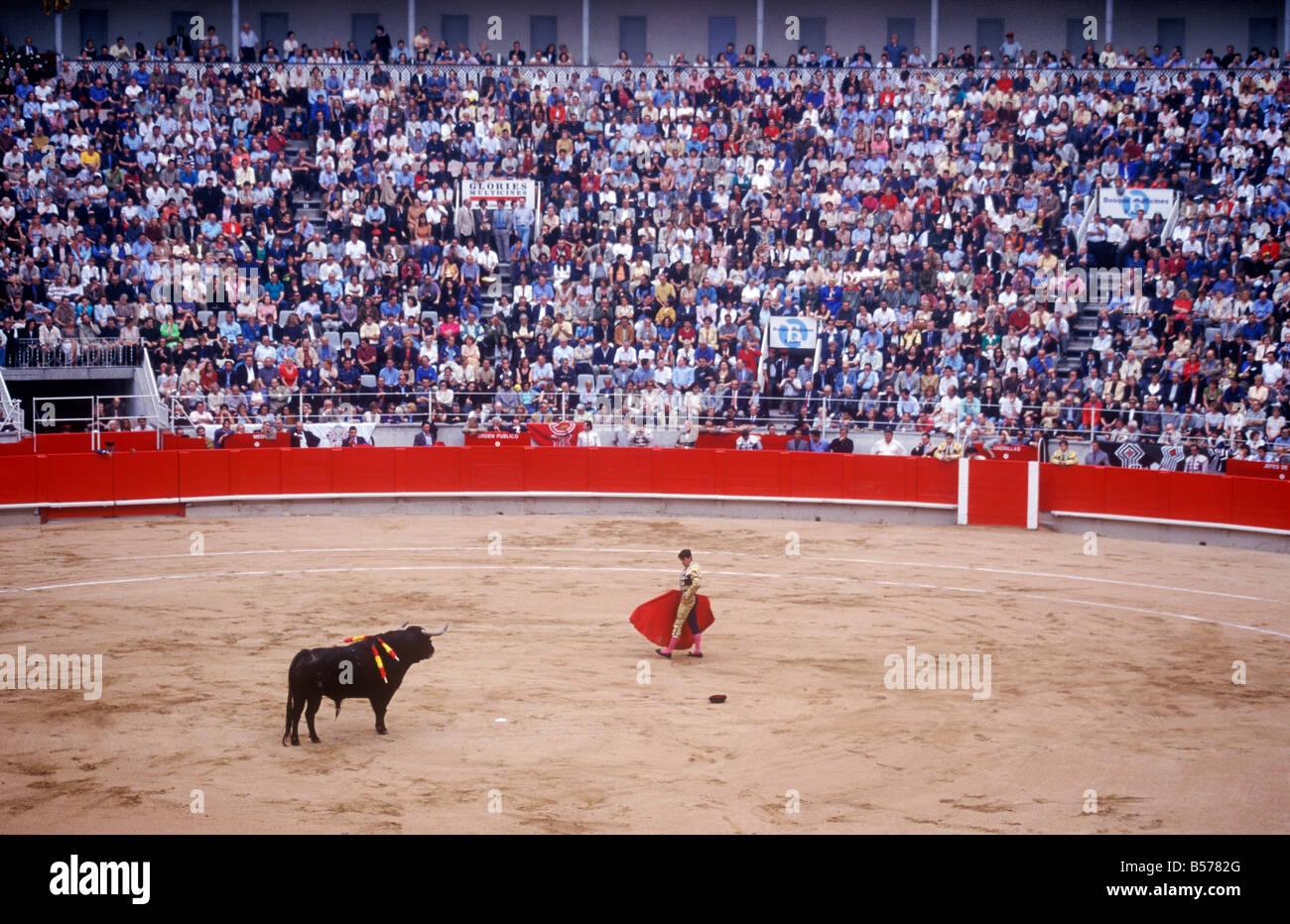 bullfight in Barcelona in Spain Stock Photo Alamy