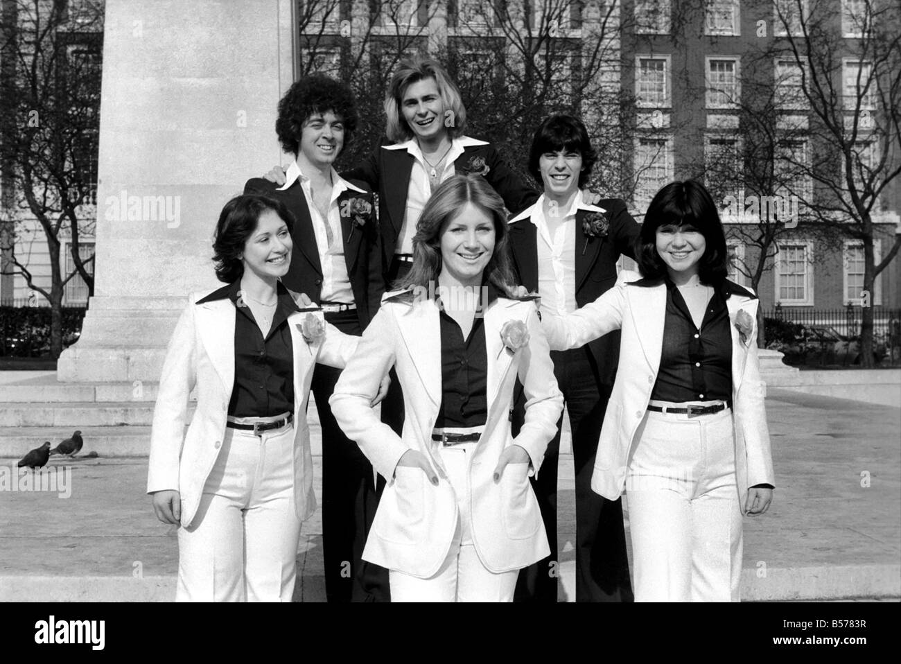 The Guys and Dolls pop group. February 1975 7501169001 Stock Photo