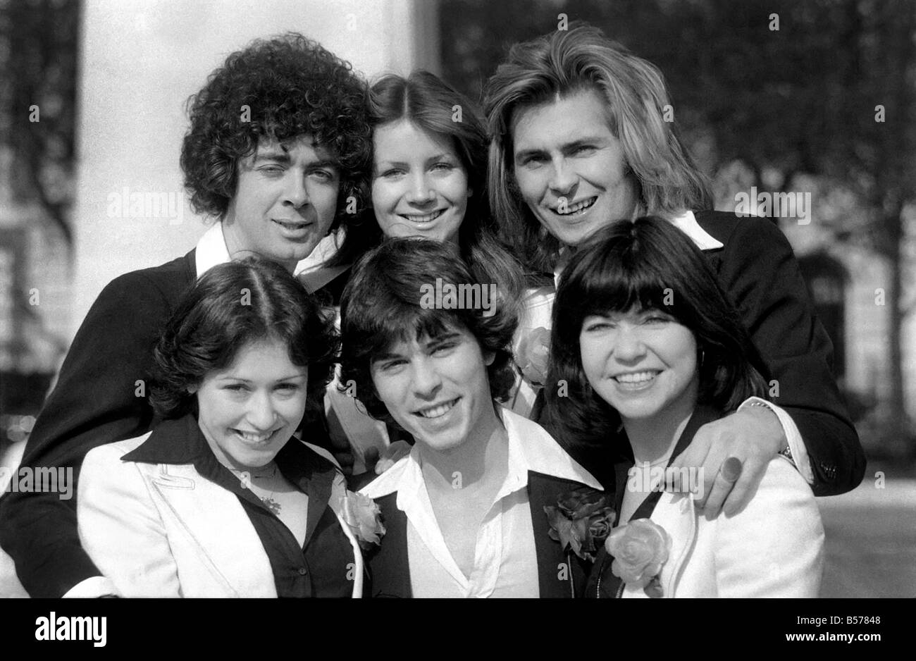 The Guys and Dolls pop group. February 1975 7501169010 Stock Photo