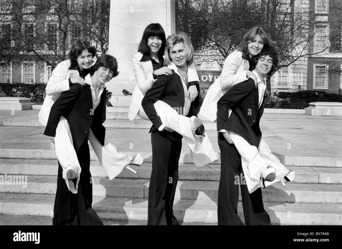 The Guys and Dolls pop group. February 1975 7501169011 Stock Photo