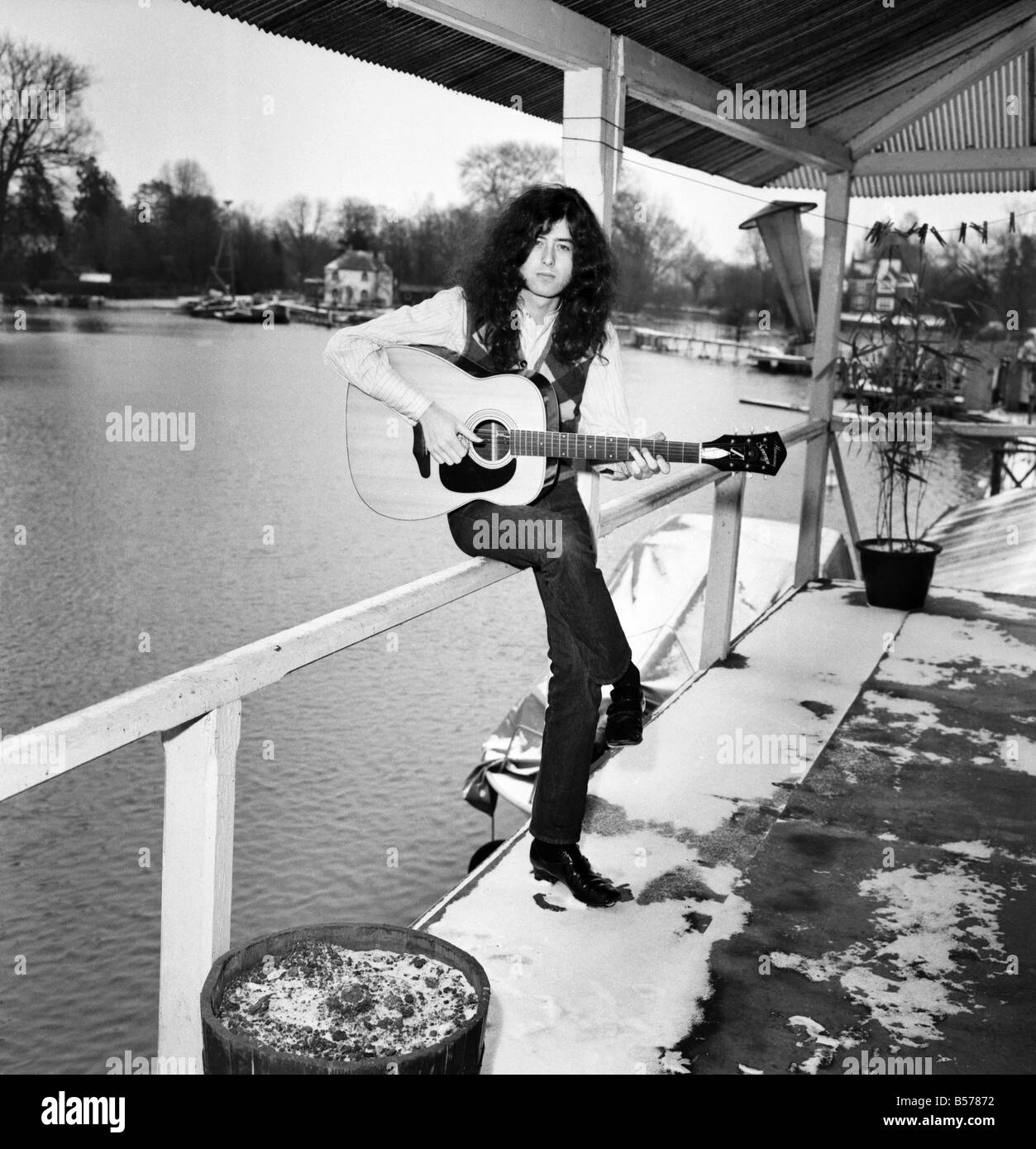 Jimmy Page Led Zeppelin. January 1970 70-00002-002 Stock